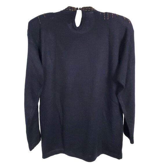 Regency Collection Womens Size S Sweater Tunic Beads Sequins Fireworks Vintage - Picture 3 of 10